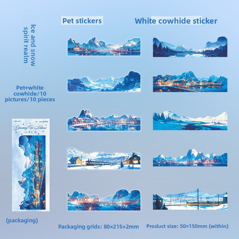 ART EMBOSS City Nature Journey Sticke(10 Pieces) Ice and snow spirit realm