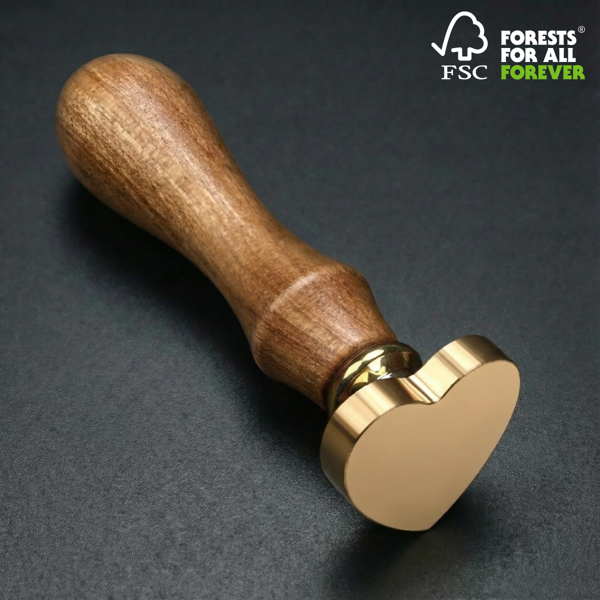 ART EMBOSS Custom Wax Seal Stamp Yes(FSC® Certified Rosewood) HT 26x27mm