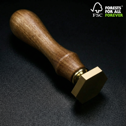 ART EMBOSS Custom Wax Seal Stamp Yes(FSC® Certified Rosewood) HEX 26x30mm