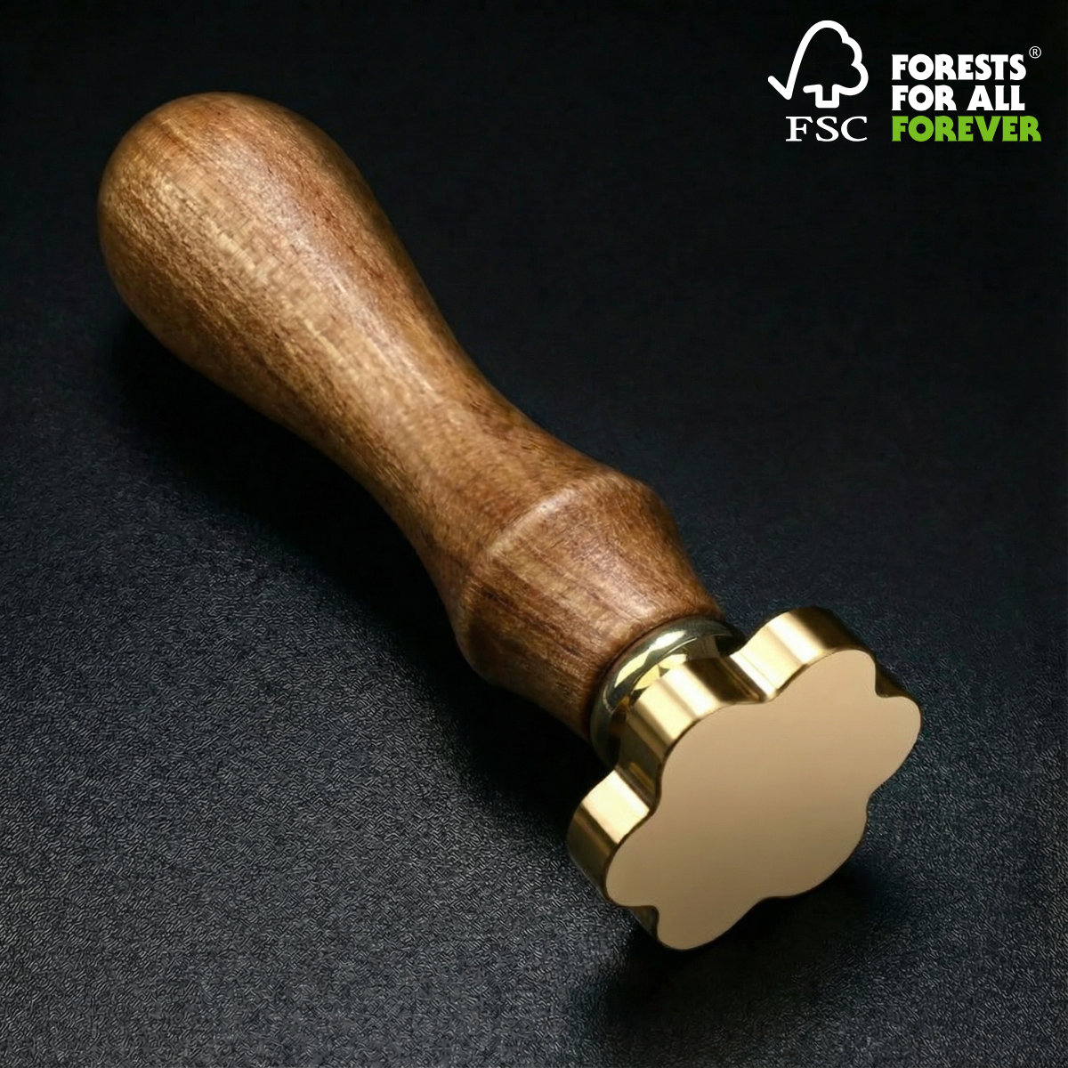 ART EMBOSS Custom Wax Seal Stamp Yes(FSC® Certified Rosewood) PL 27x29mm