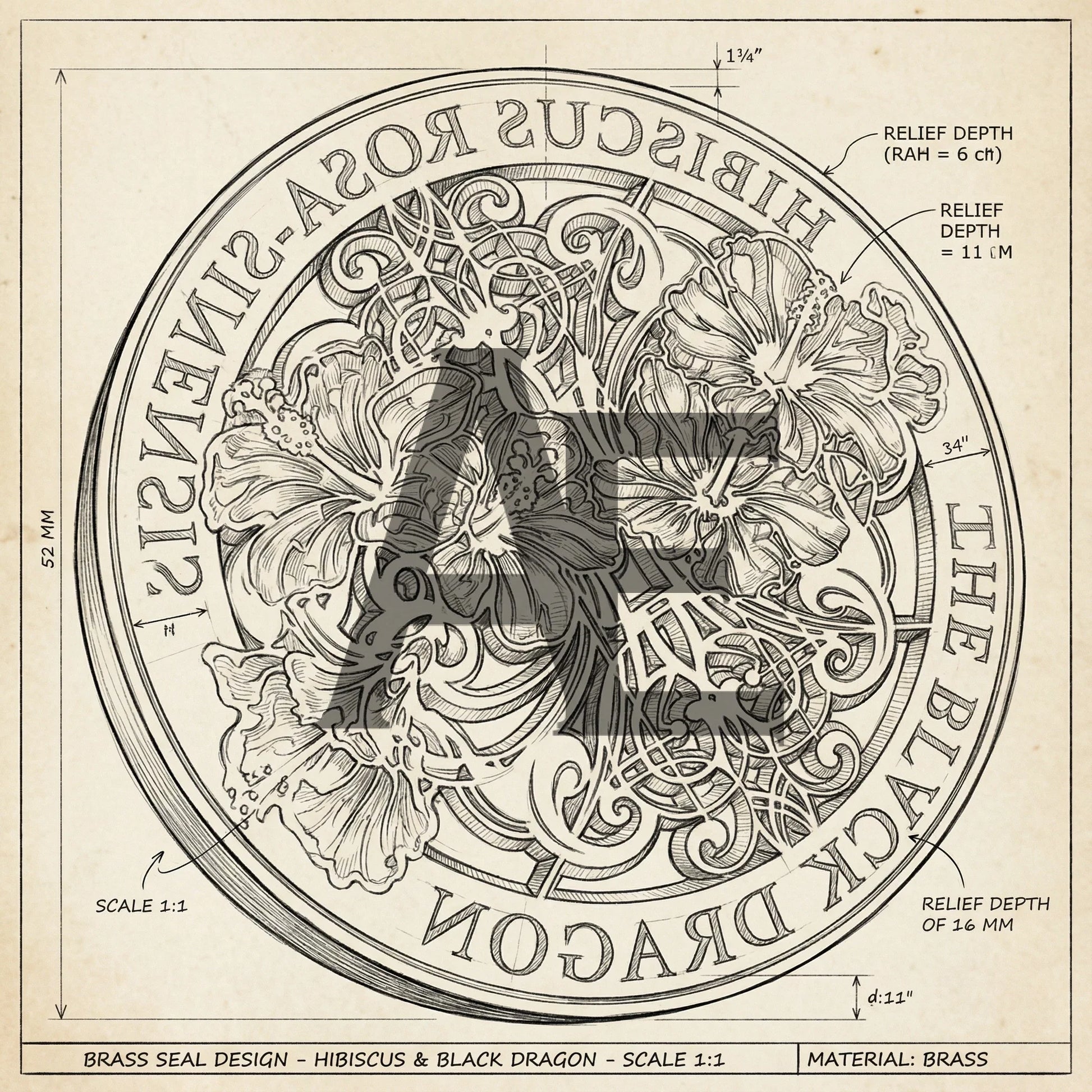 ART EMBOSS Custom Wax Seal Stamp