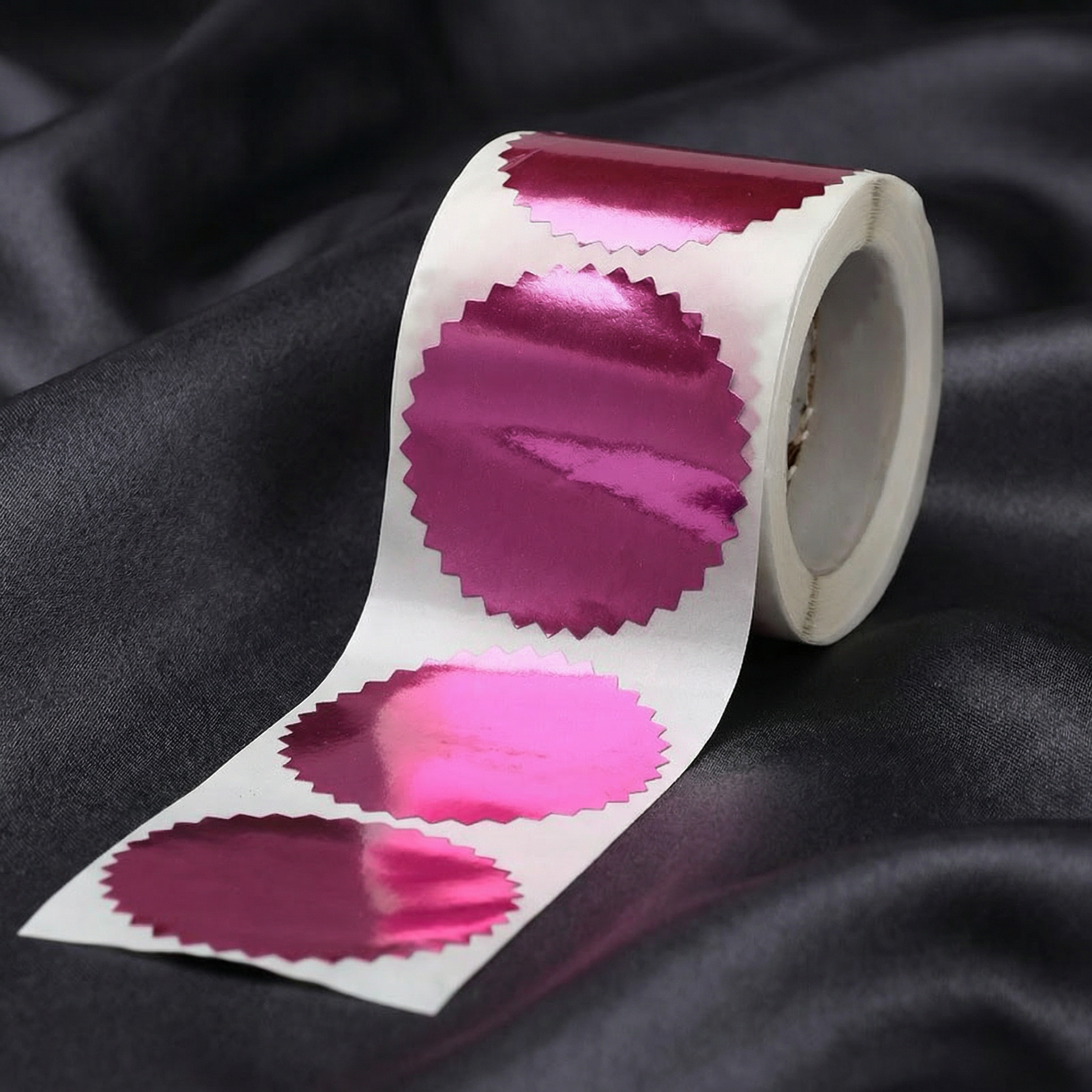 ART EMBOSS Blank Embosser Stickers 50mm Rose Red Gear (50pcs)