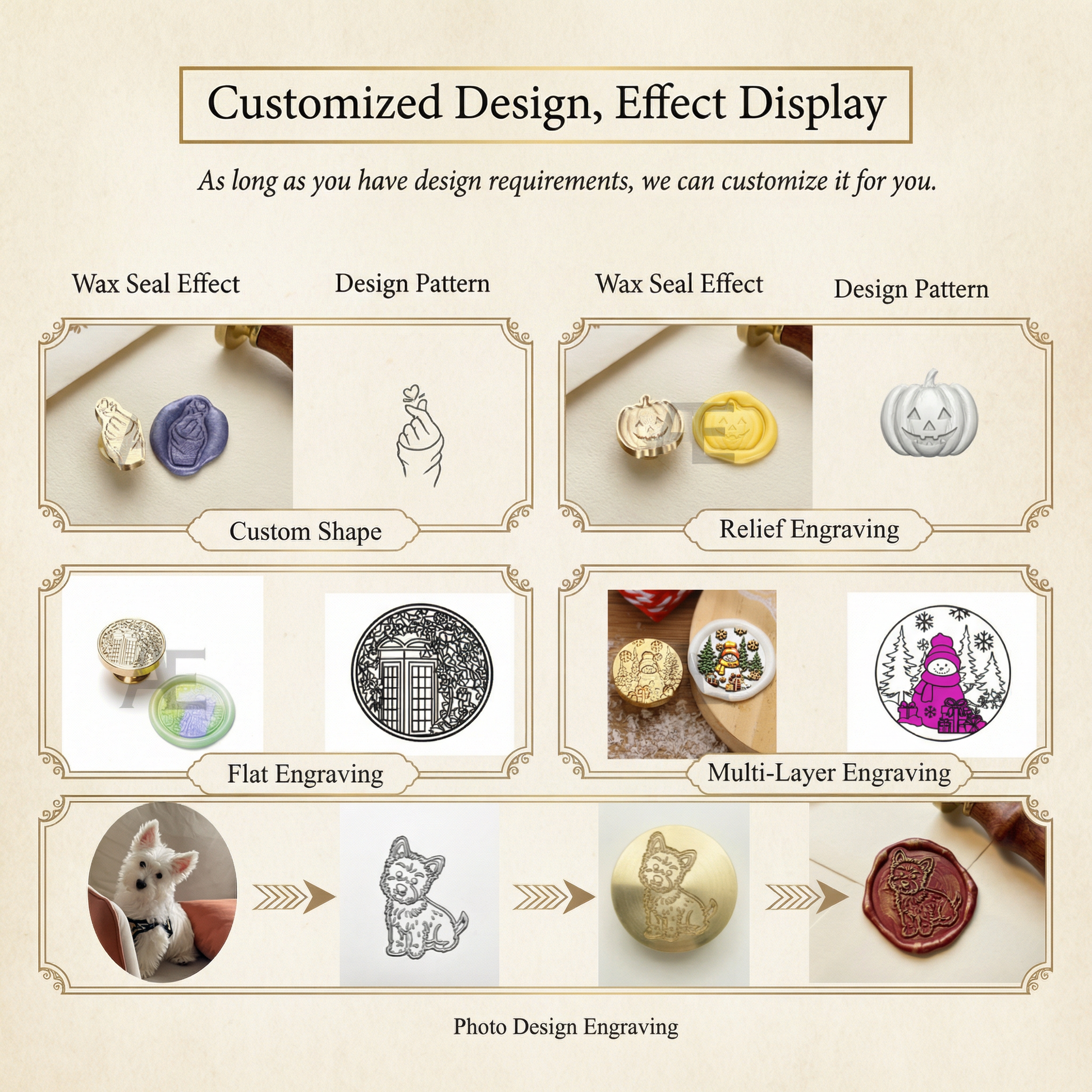 ART EMBOSS Custom Wax Seal Stamp