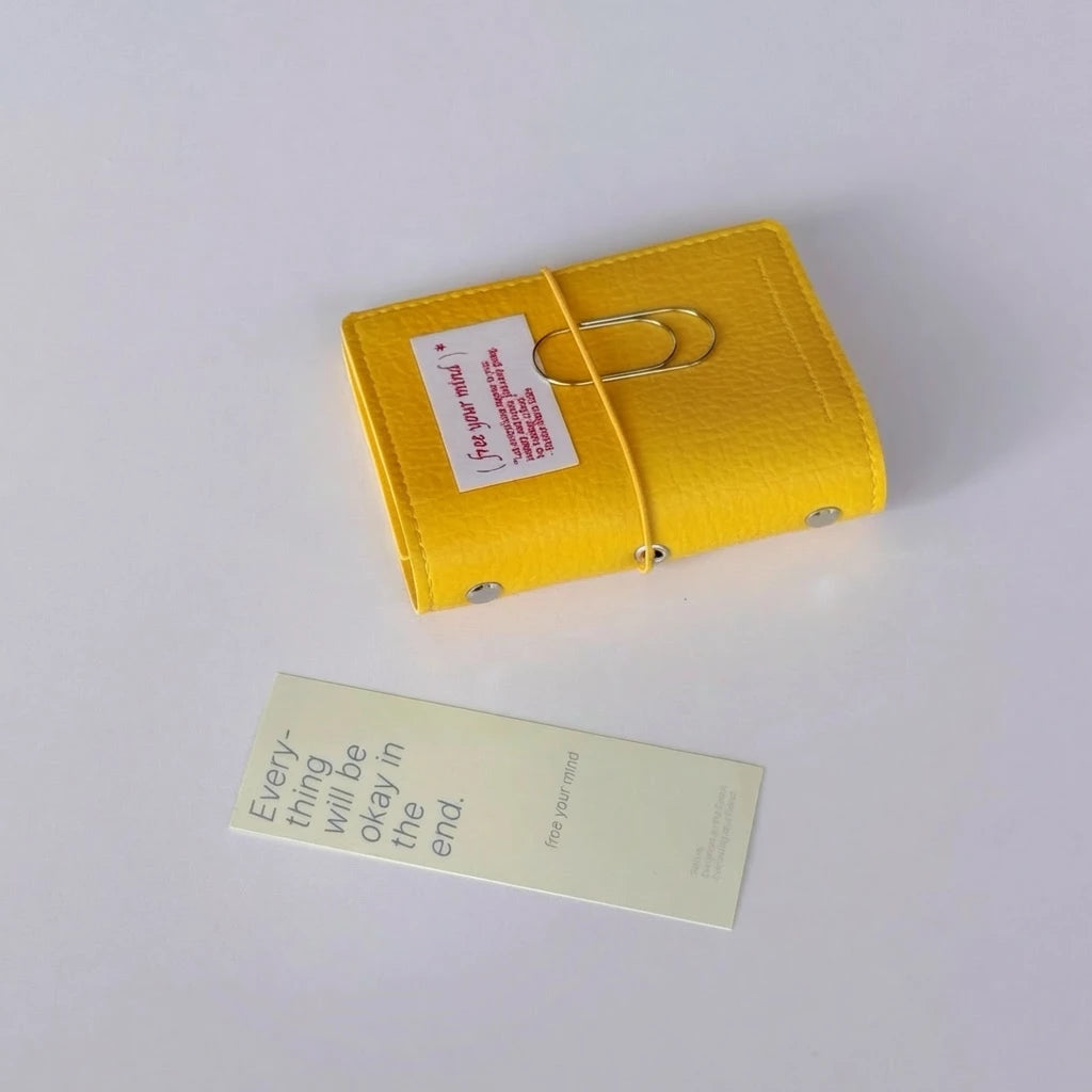 ART EMBOSS M5 Pocket Soft Leather Refillable Organiser Golden Yellow