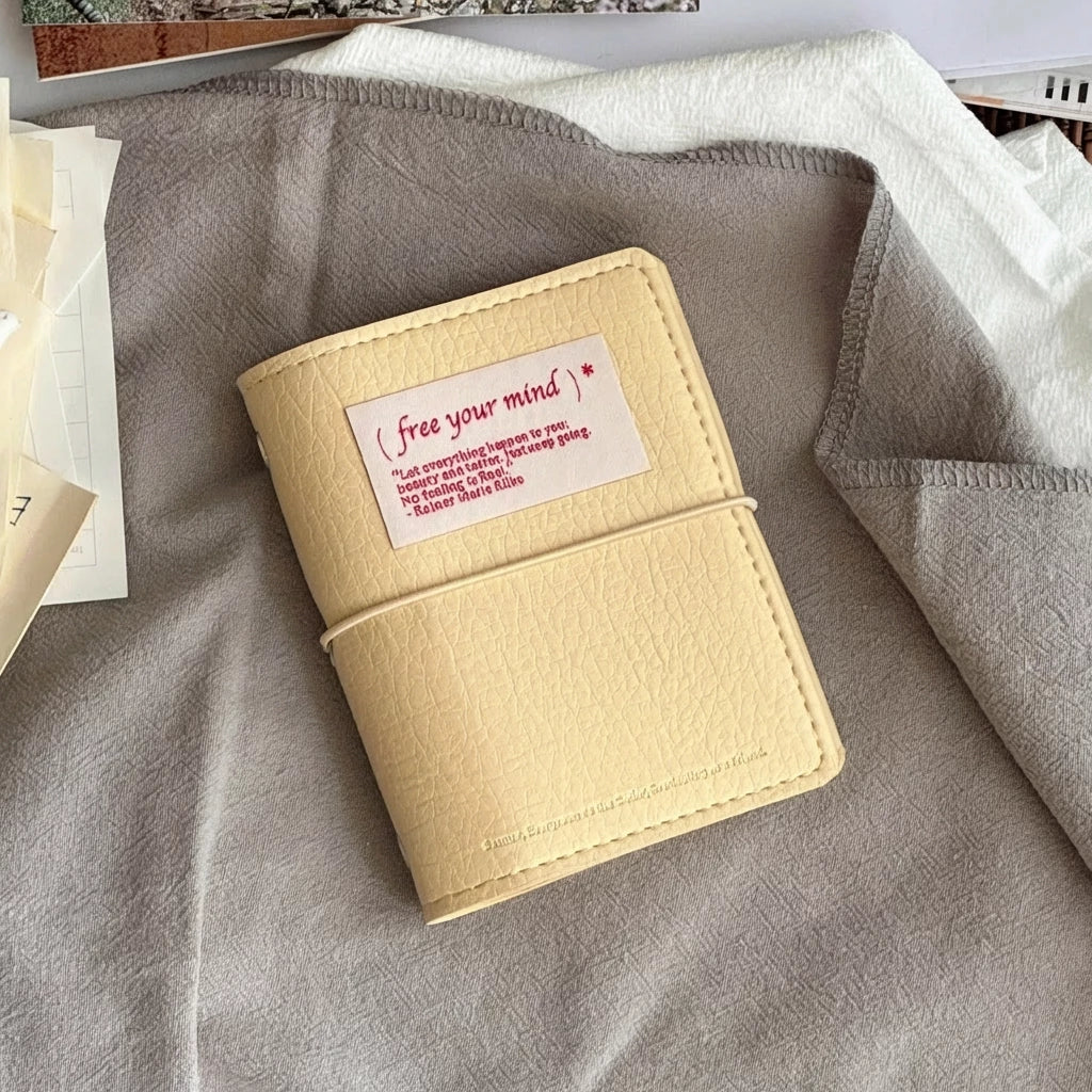 ART EMBOSS M5 Pocket Soft Leather Refillable Organiser Warm Beige
