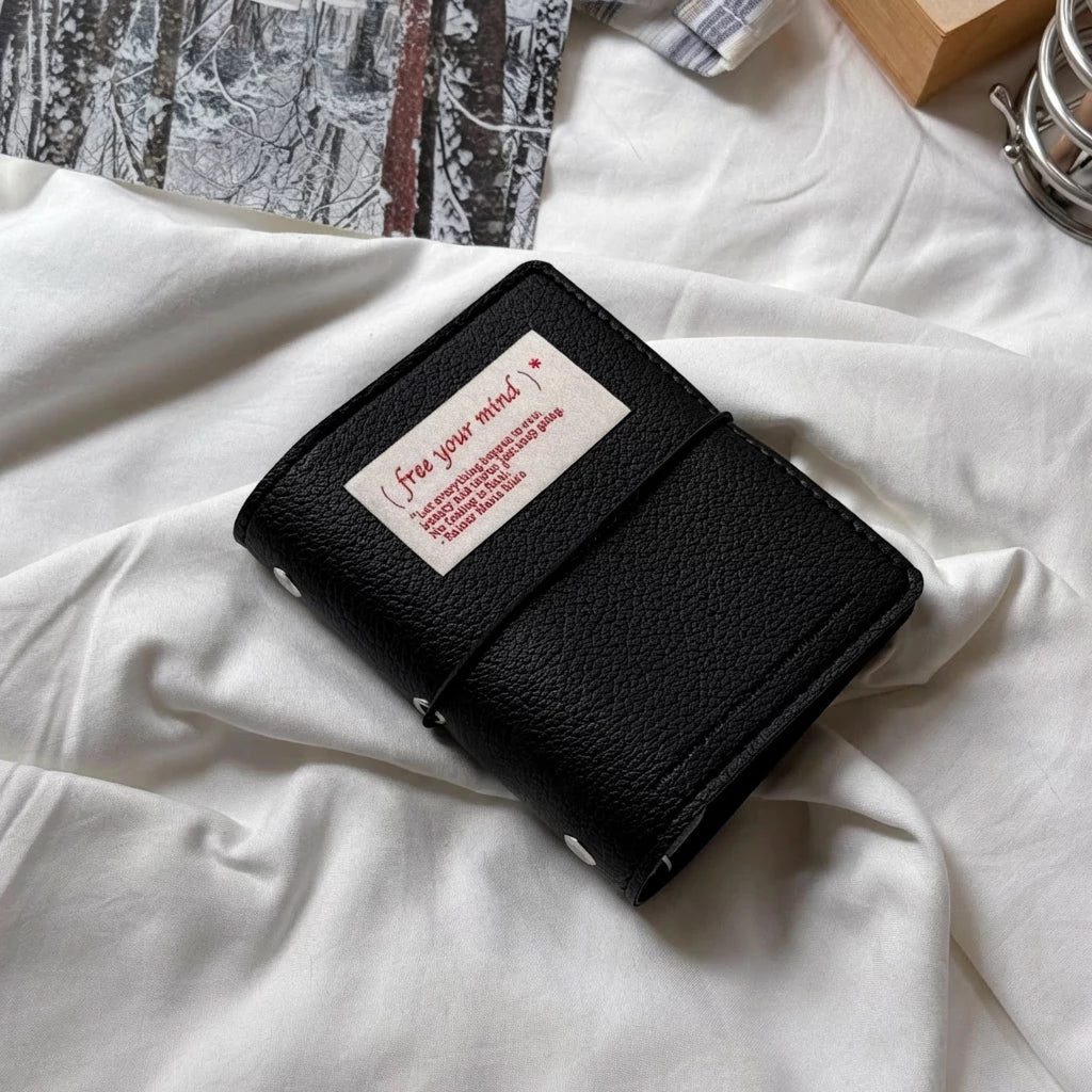 ART EMBOSS M5 Pocket Soft Leather Refillable Organiser Soft Black