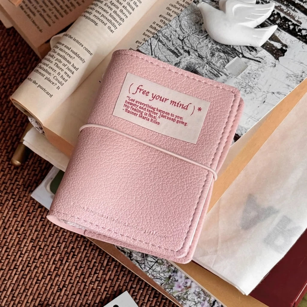 ART EMBOSS M5 Pocket Soft Leather Refillable Organiser Blush Pink