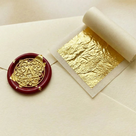 ART EMBOSS 24K Pure Gold Paste Square Gold Leaf Sheets