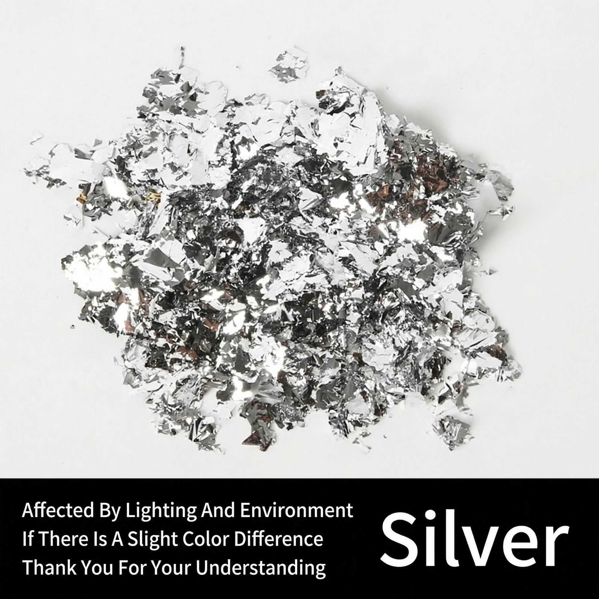 ART EMBOSS Metallic Foil Flakes for Wax Seals Silver