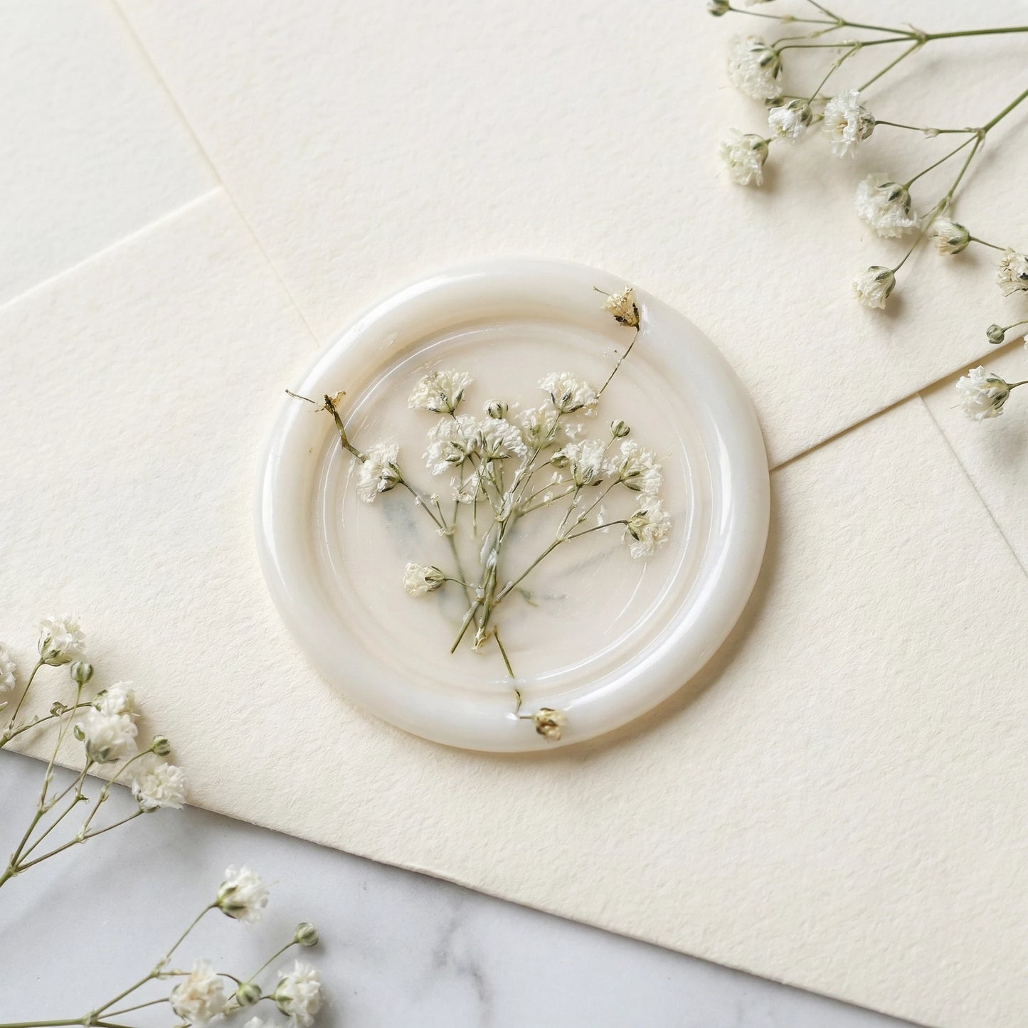 ART EMBOSS Gypsophila Dried Flowers for Wax Seal