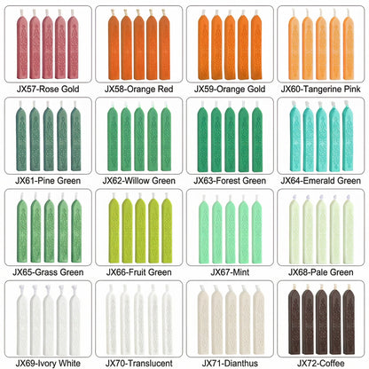 ART EMBOSS 5-piece Sealing Wax Sticks(80 colors)