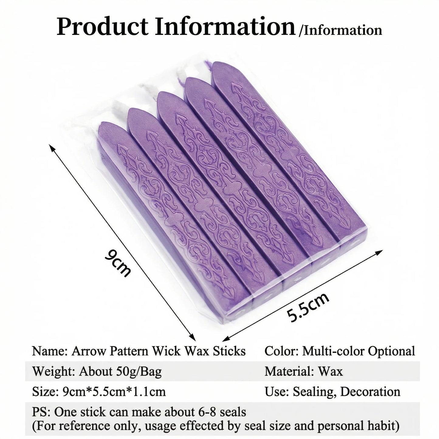 ART EMBOSS 5-piece Sealing Wax Sticks(80 colors)
