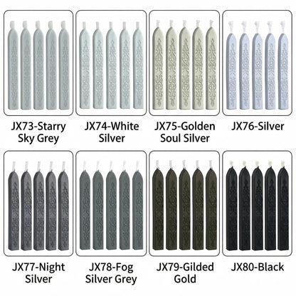 ART EMBOSS 5-piece Sealing Wax Sticks(80 colors)