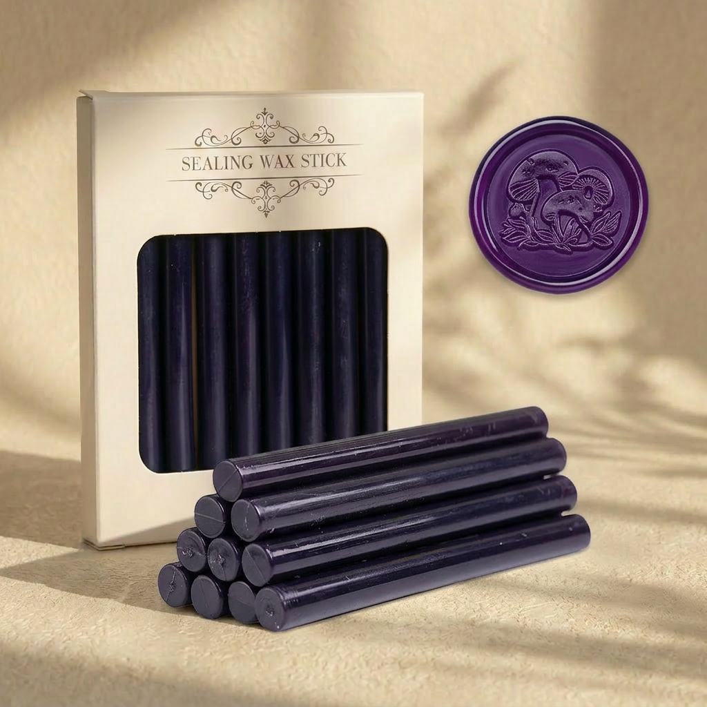 ART EMBOSS 5 Colors Ice Crysta Glue Gun Wax Sticks(3pcs) Ice crystal round wax-purple