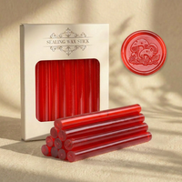 Ice crystal round wax-red