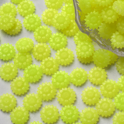 ART EMBOSS 5 Colors Semi-transparent Night Luminous Sealing Wax Beads(100pcs) Luminous seal wax - yellow