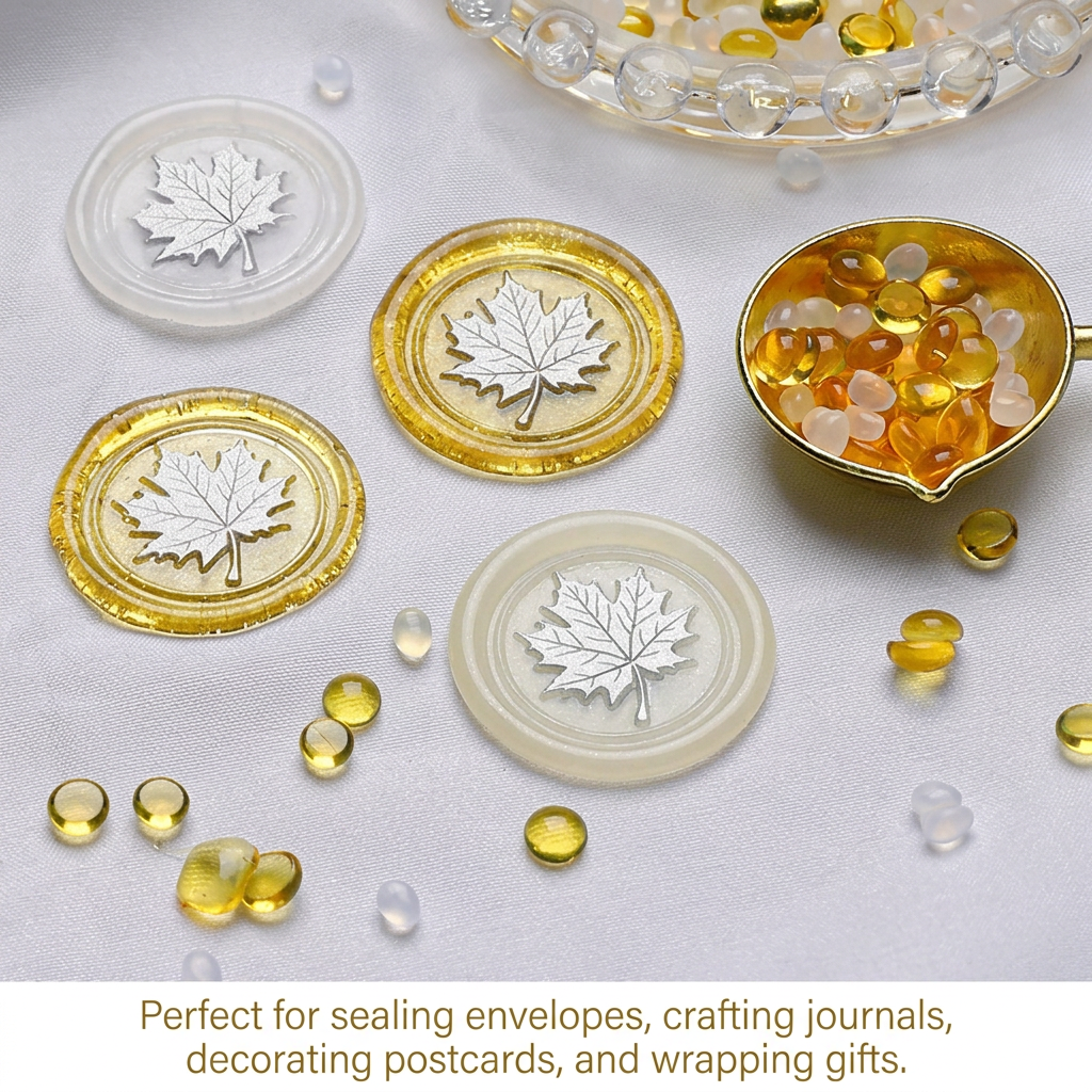 ART EMBOSS 3 Colors Semi-transparent EVA Sealing Wax Beads(100pcs)