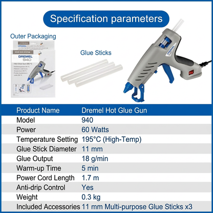 ART EMBOSS DREMEL Hot Melt Glue Gun 940(11mm) AU/NZ