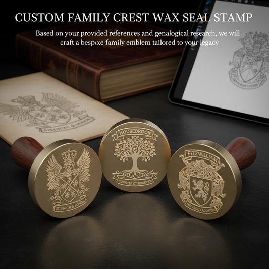 ART EMBOSS Custom Family Crest Wax Seal Stamp