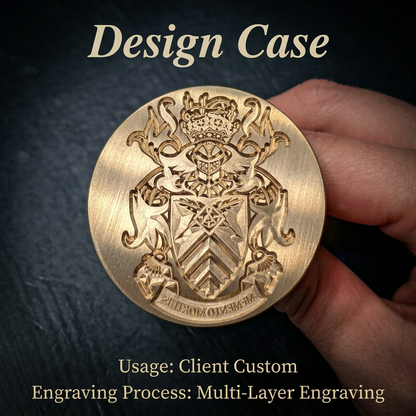 ART EMBOSS Custom Family Crest Wax Seal Stamp