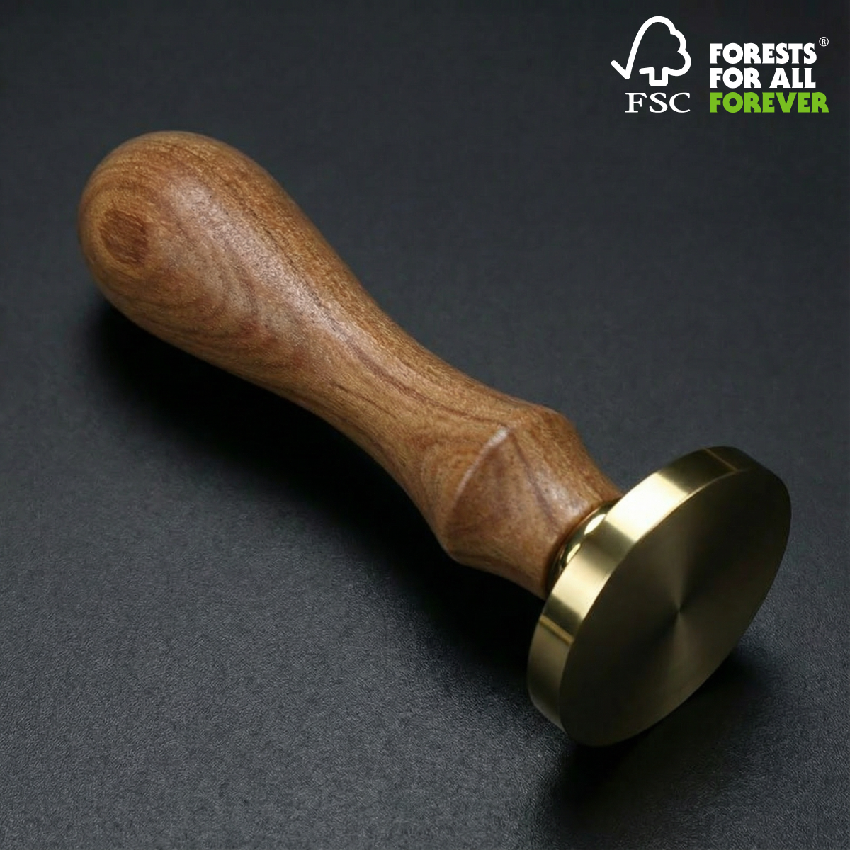 ART EMBOSS Custom Wax Seal Stamp Yes(FSC® Certified Rosewood) RD Ø40mm