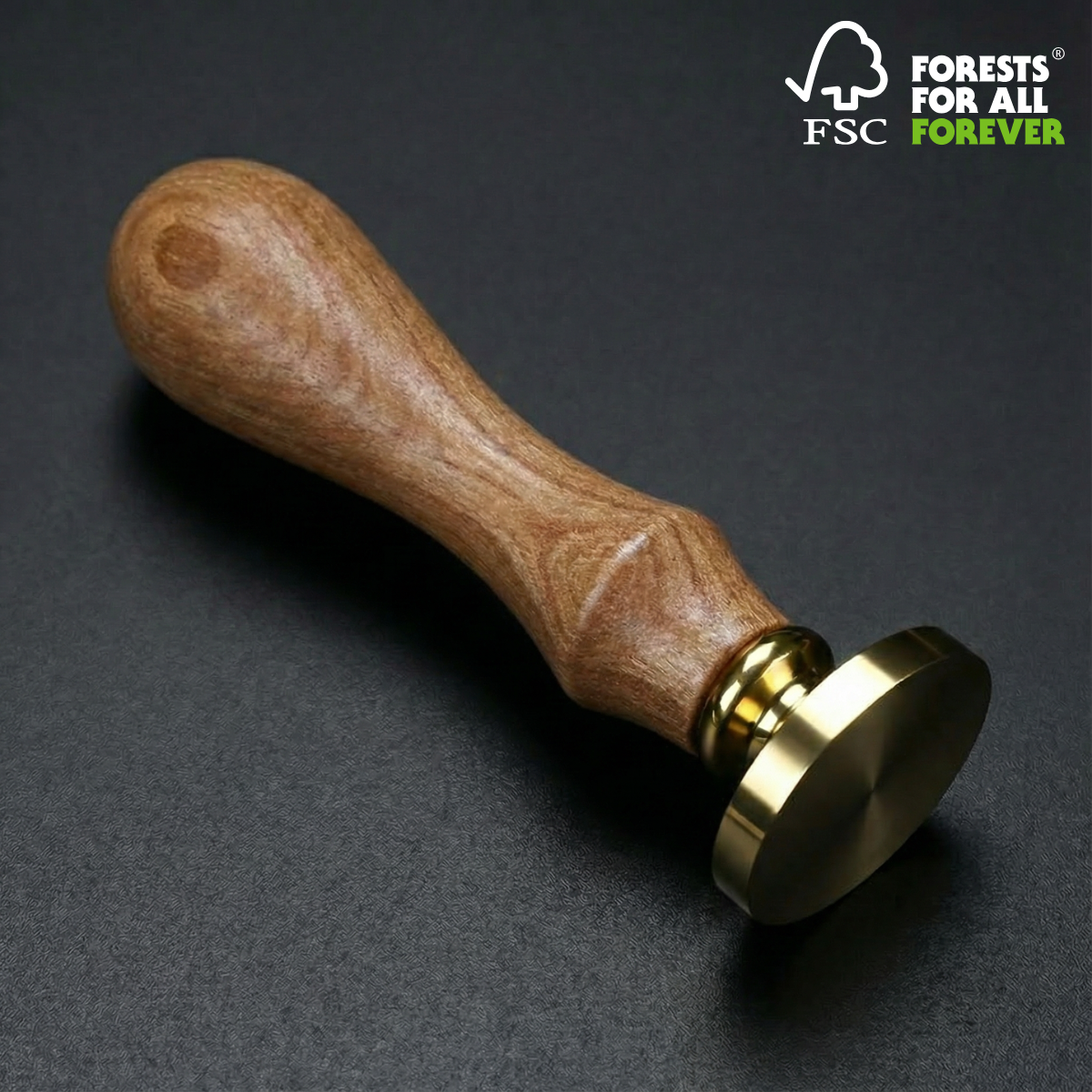 ART EMBOSS Custom Wax Seal Stamp Yes(FSC® Certified Rosewood) OV 30x20mm