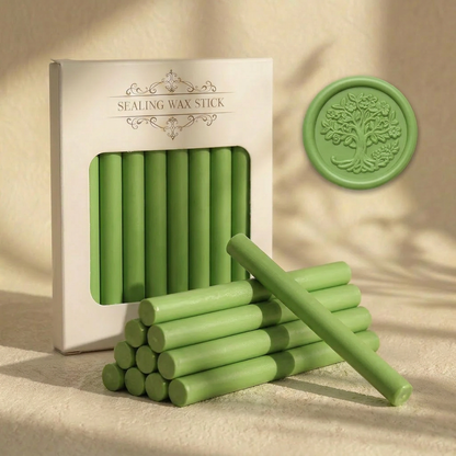 ART EMBOSS 65 Colors Glue Gun Wax Sticks(10pcs) Fruit green