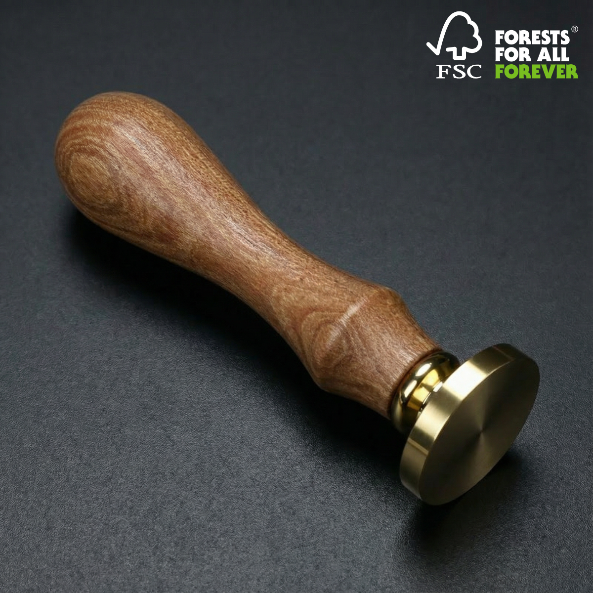 ART EMBOSS Custom Wax Seal Stamp Yes(FSC® Certified Rosewood) RD Ø25mm