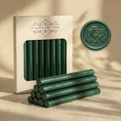 ART EMBOSS 65 Colors Glue Gun Wax Sticks(10pcs) Pine green