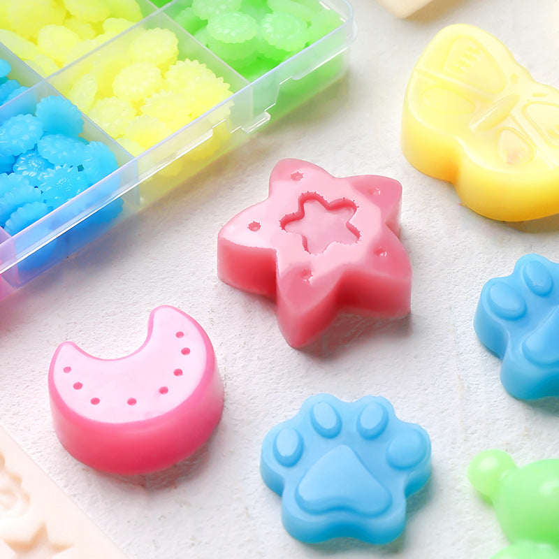 ART EMBOSS 5 Colors Semi-transparent Night Luminous Sealing Wax Beads(100pcs)