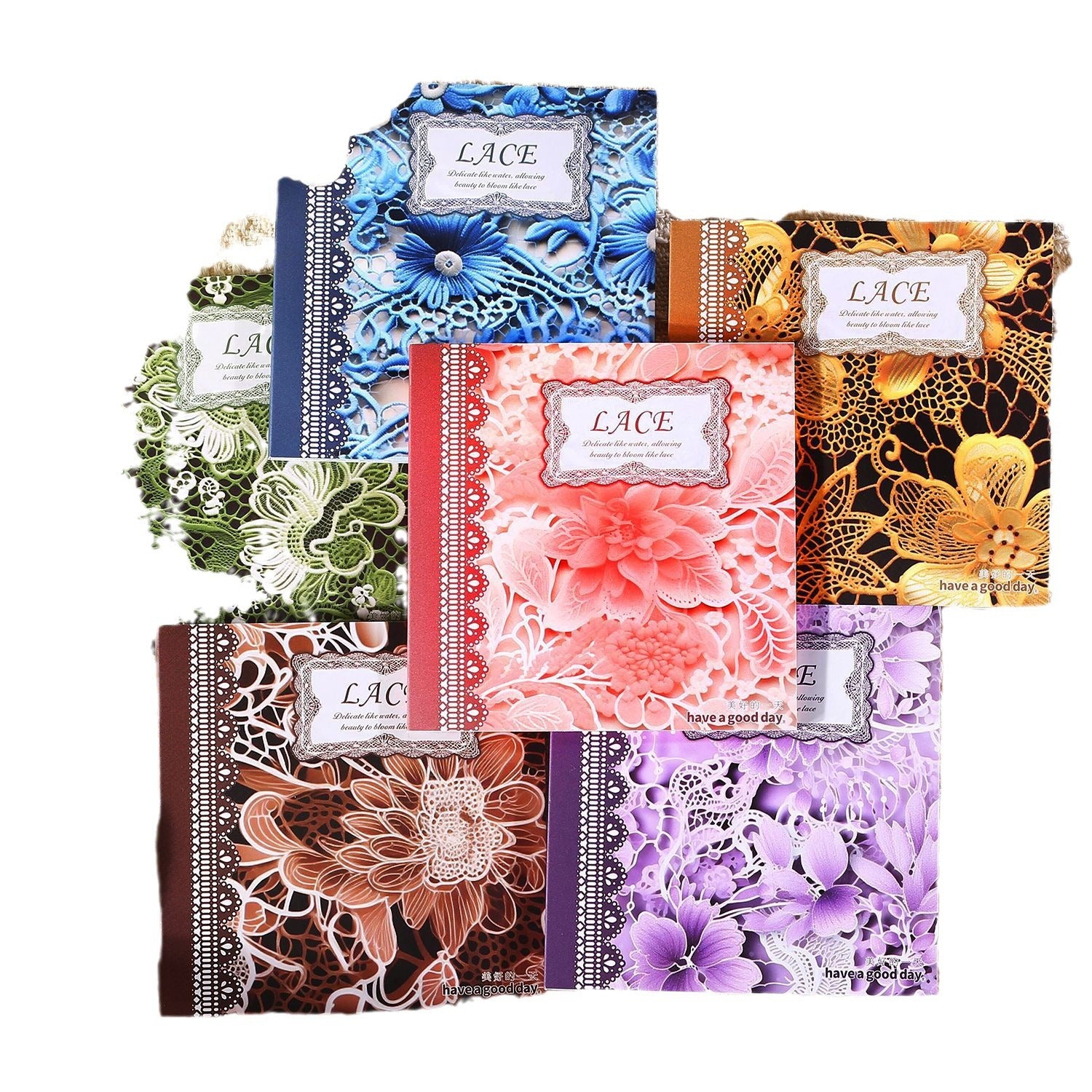 ART EMBOSS Lace Texture Paper Pack – Vintage Background Paper (30 Sheets)