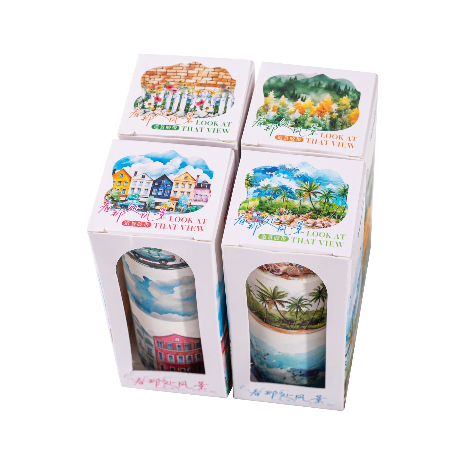 ART EMBOSS Scenery Gazing Tape Set – Scenic Journaling Tape (3 Rolls)