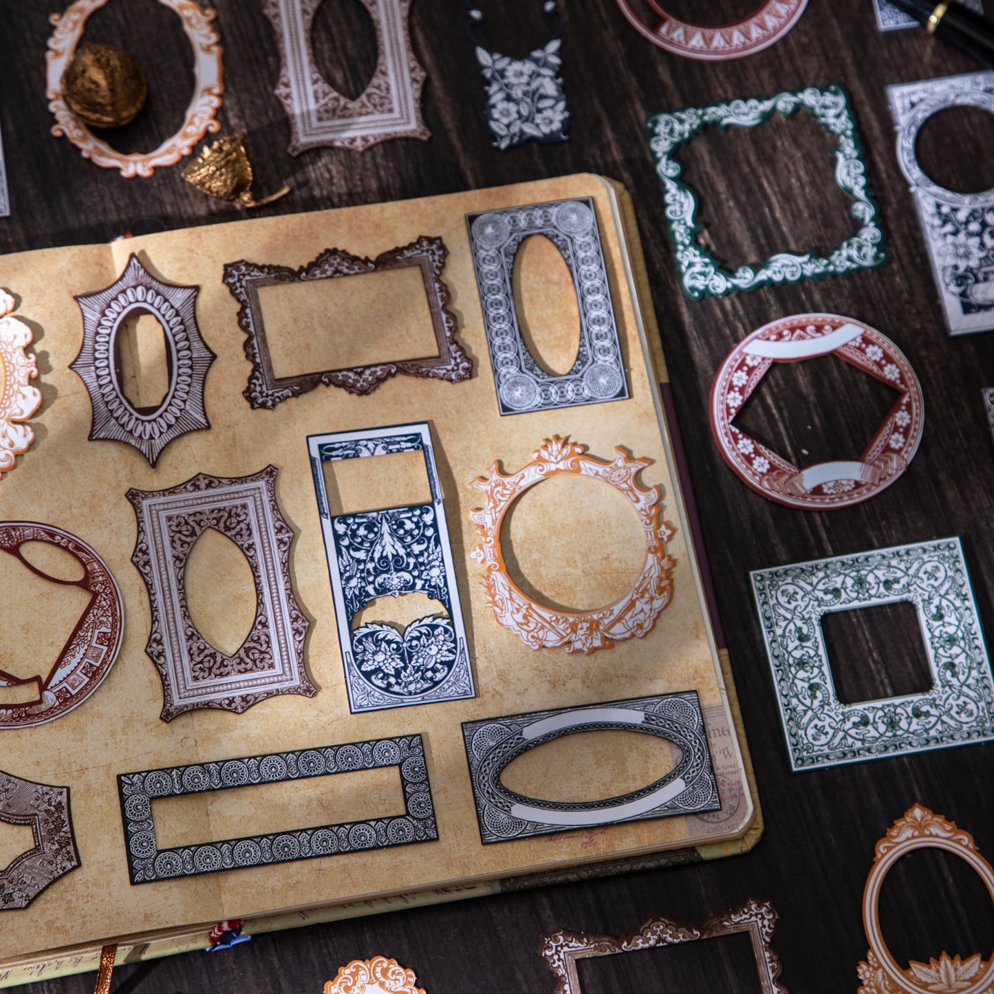 ART EMBOSS Old Dreams Border Sticker Pack(20 Sheets)