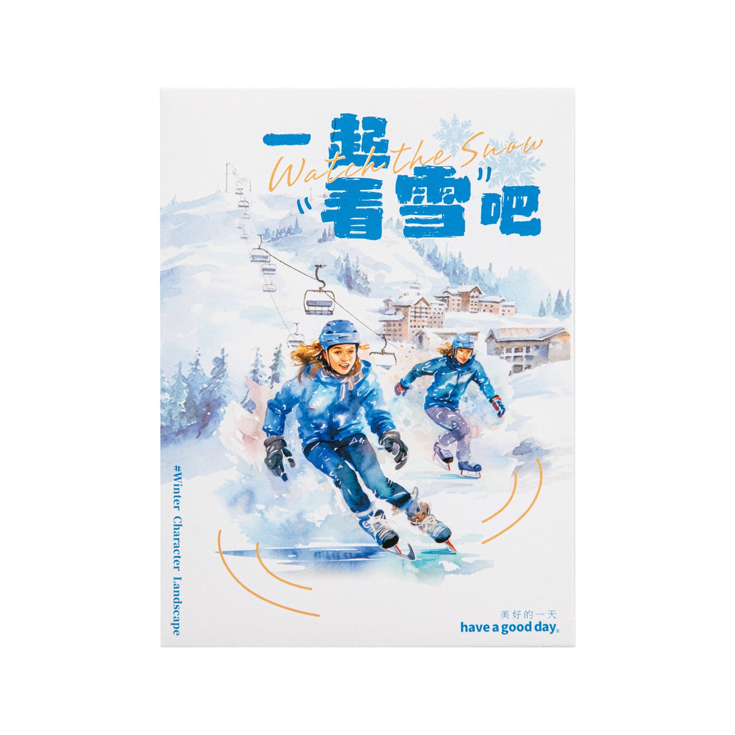 ART EMBOSS Let’s Watch the Snow Sticker Pack – Winter Scene Stickers (25 Sheets)