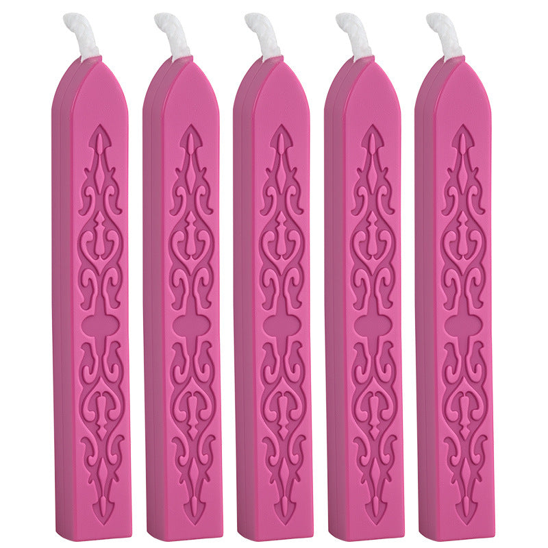 ART EMBOSS 5-piece Sealing Wax Sticks(80 colors) Jinxiang (sword pattern with core, 5 pieces)