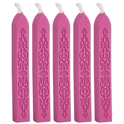 ART EMBOSS 5-piece Sealing Wax Sticks(80 colors) Jinxiang (sword pattern with core, 5 pieces)