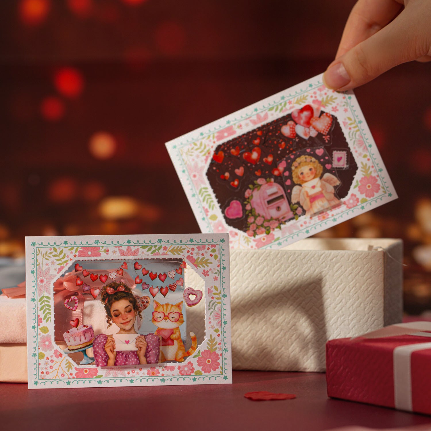 ART EMBOSS Romantic Corridor PET Sticker Tape – Decorative Journaling Tape (4 Styles)