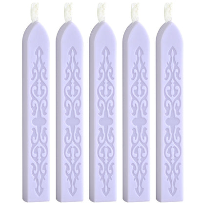 ART EMBOSS 5-piece Sealing Wax Sticks(80 colors) Taro purple (5 pieces with sword pattern and core)