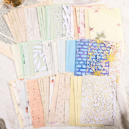 ART EMBOSS Hollow Texture Art Paper Pack – Decorative Background Paper (20 Sheets)