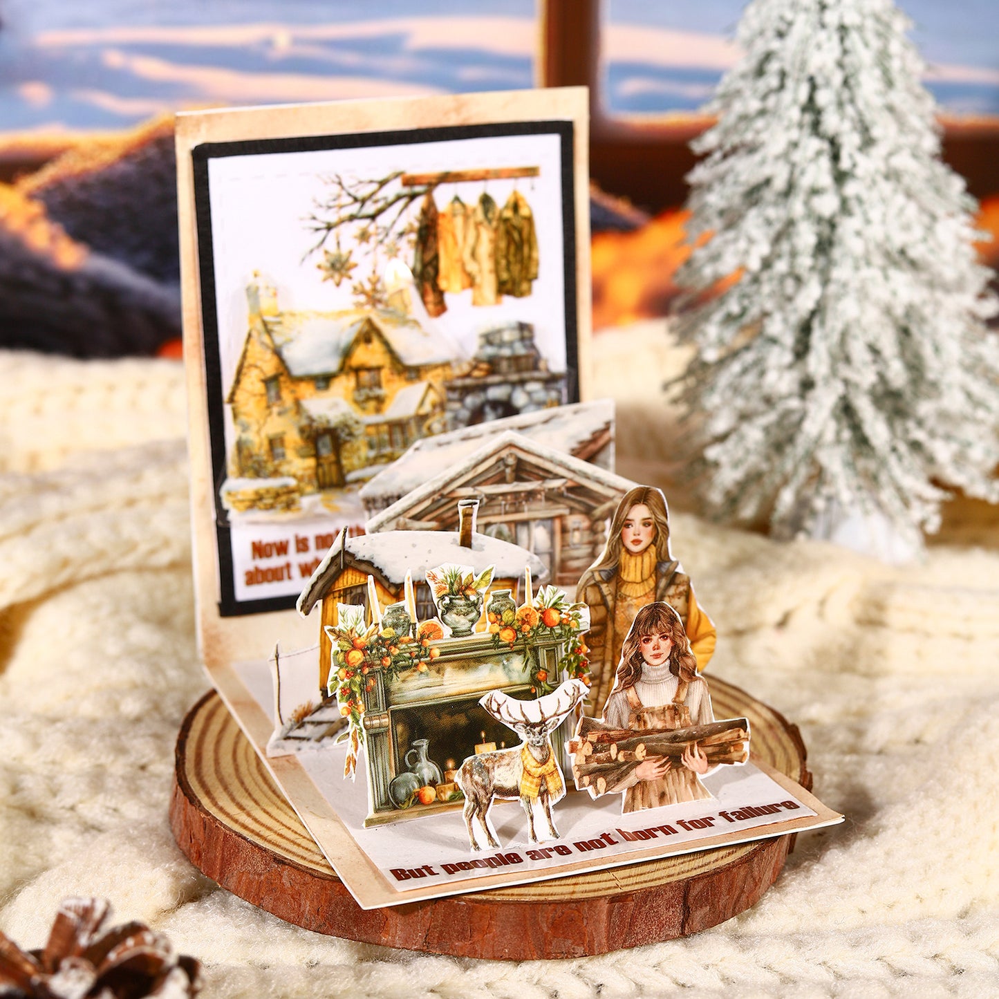 ART EMBOSS Winter Warmth PET Sticker Tape – Winter Die-Cut Stickers (6 Styles)