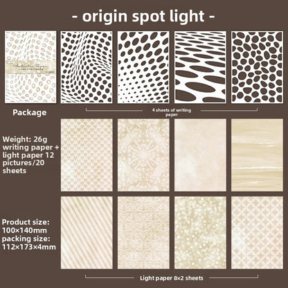 ART EMBOSS Hollow Texture Art Paper Pack – Decorative Background Paper (20 Sheets) Origin spot