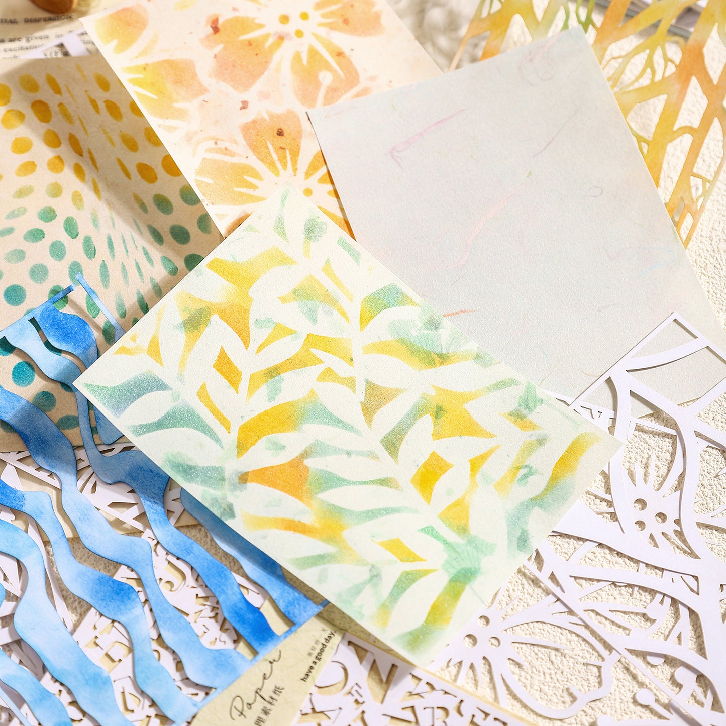 ART EMBOSS Hollow Texture Art Paper Pack – Decorative Background Paper (20 Sheets)