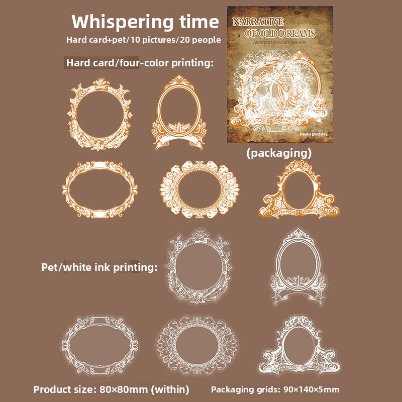 ART EMBOSS Old Dreams Border Sticker Pack(20 Sheets) Whispering time