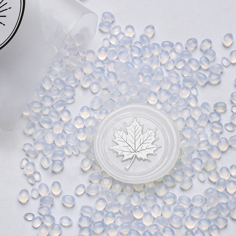 ART EMBOSS 3 Colors Semi-transparent EVA Sealing Wax Beads(100pcs) Mermaid tears-white