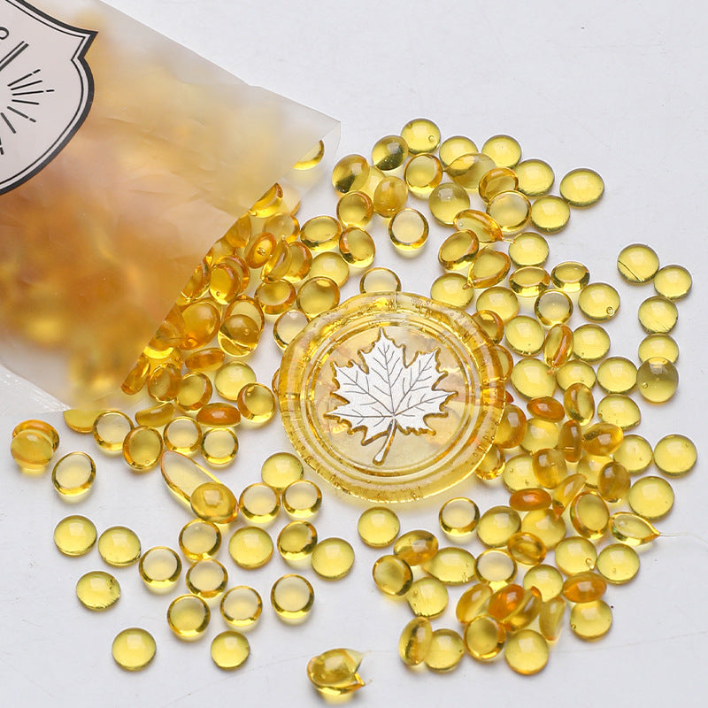 ART EMBOSS 3 Colors Semi-transparent EVA Sealing Wax Beads(100pcs) Mermaid tears-gold
