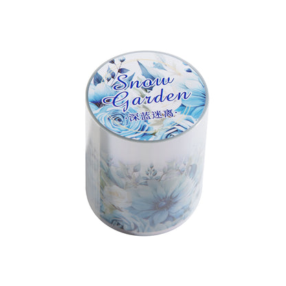 ART EMBOSS Snow Garden PET Sticker Tape – Winter Floral Tape (6 Styles)