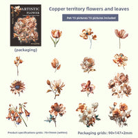 Copper territory flowers and leaves