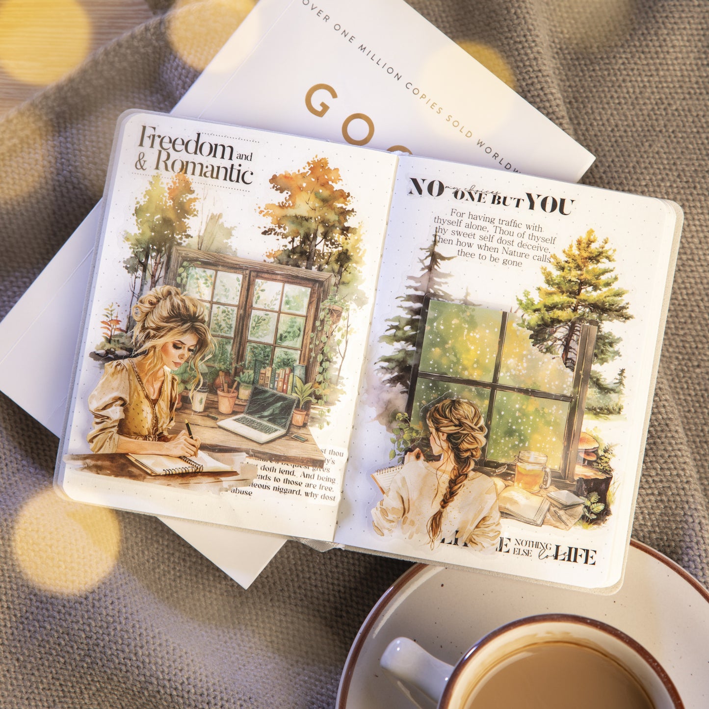 ART EMBOSS Window Rain View PET Sticker Pack – Cozy Rainy Season Stickers (10 Sheets)