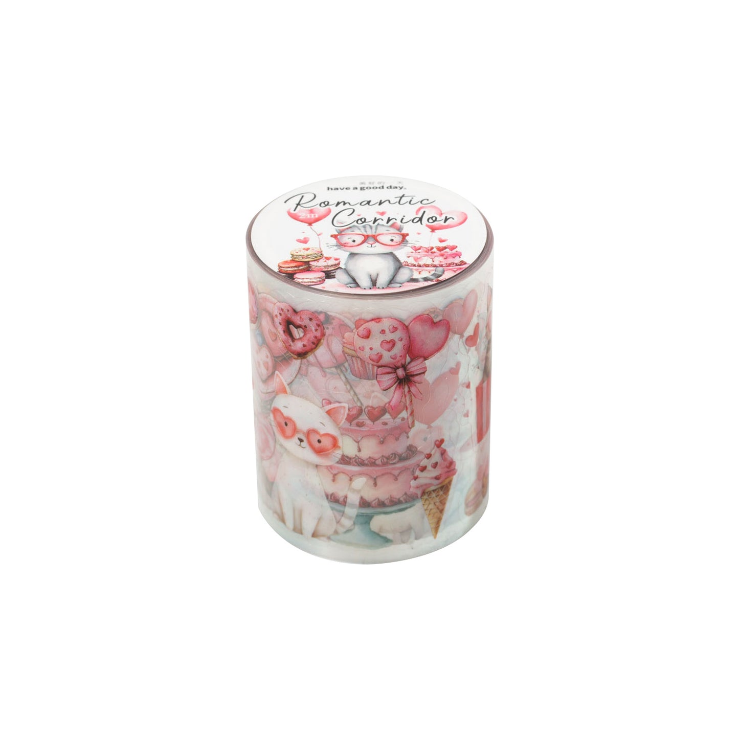 ART EMBOSS Romantic Corridor PET Sticker Tape – Decorative Journaling Tape (4 Styles)
