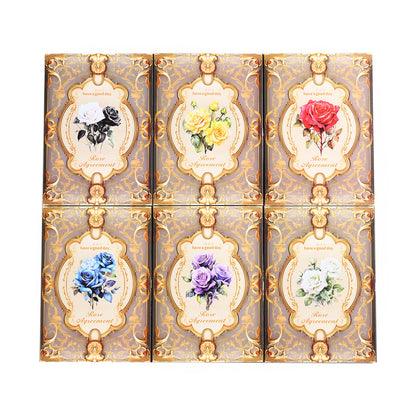 ART EMBOSS Rose Appointment Paper Pack – Vintage Rose Decorative Paper (30 Sheets)